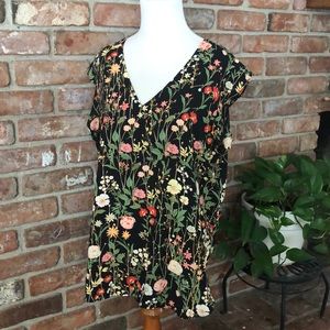 Flowy short sleeve blouse 100% Polyester Loft